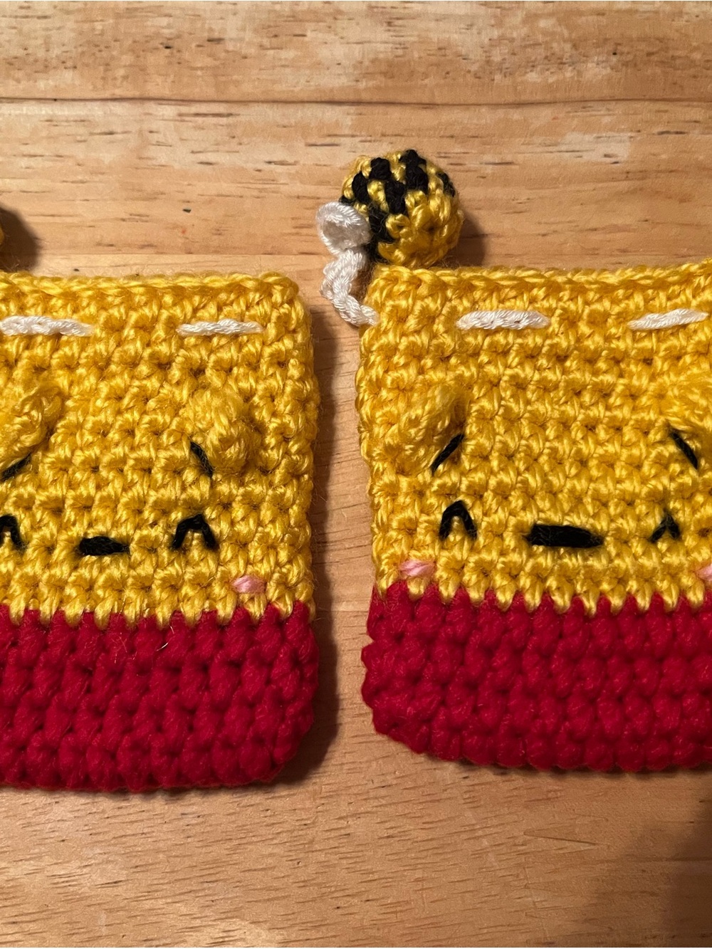 Handmade Winnie the Pooh Crocheted Pouch